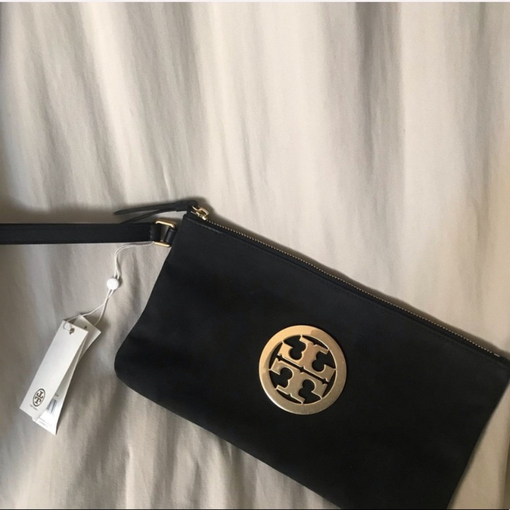 NWT Tory Burch Charlie Clutch Nubuck